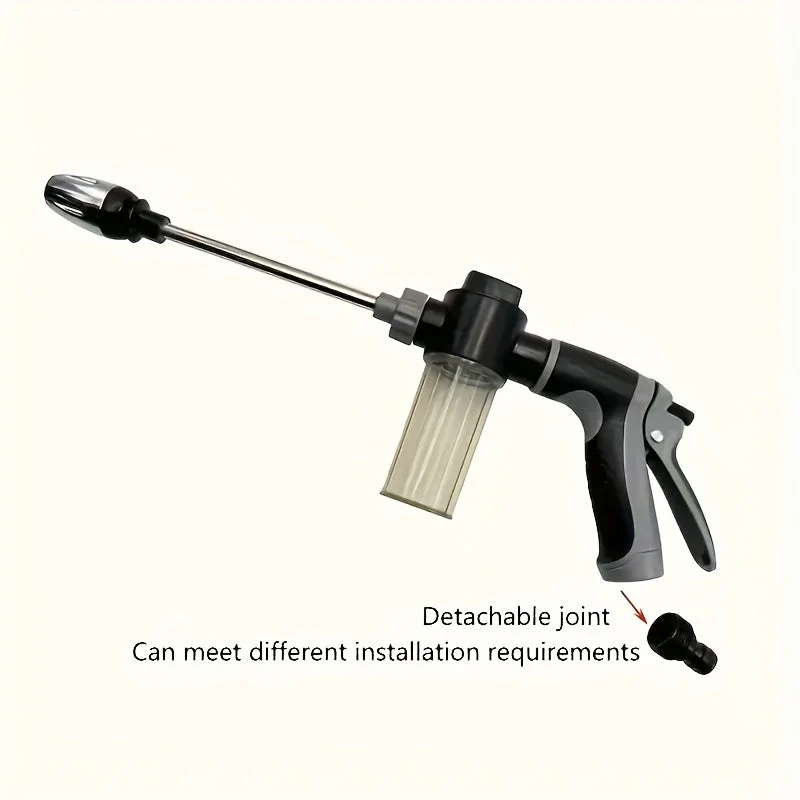 Euroselle High-Pressure Garden Water Gun With Foam Cannon And Long-Handled Sprayer
