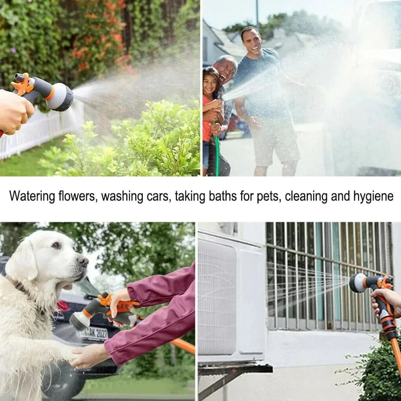Euroselle 8-Pattern Garden Hose Sprayer For Efficient Irrigation