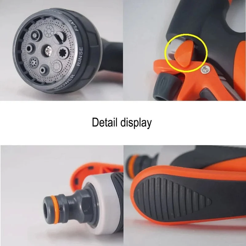 Euroselle 8-Pattern Garden Hose Sprayer For Efficient Irrigation