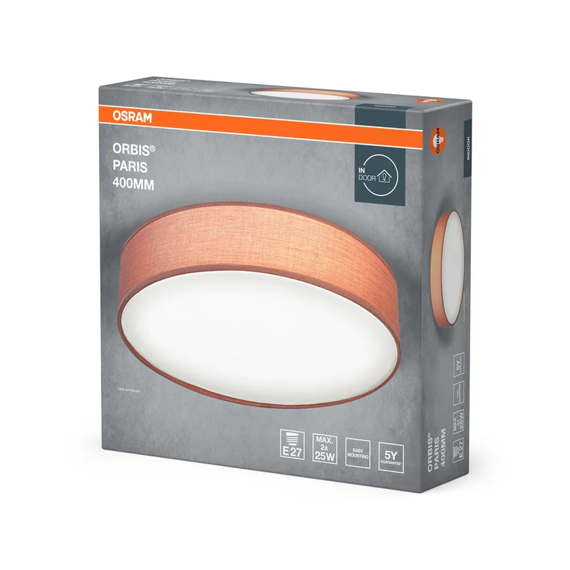 OSRAM ORBIS PARIS Deckenleuchte 400mm, braun, 2xE27