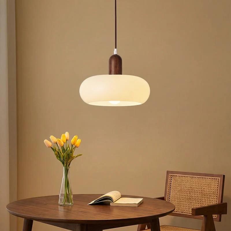 NovaLume Cream LED Pendant Light With Minimalist Aesthetic Euroselle