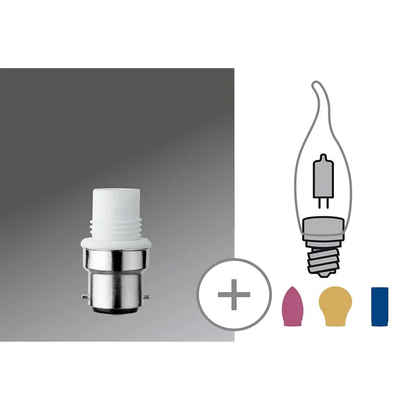 Minihalogen Sockel für G9 Stiftsockel B22d Weiß