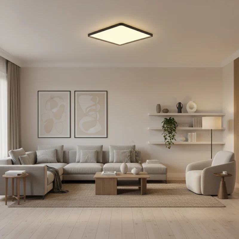 Euroselle LED Square Ceiling Light Flush Mount, Energy Efficient