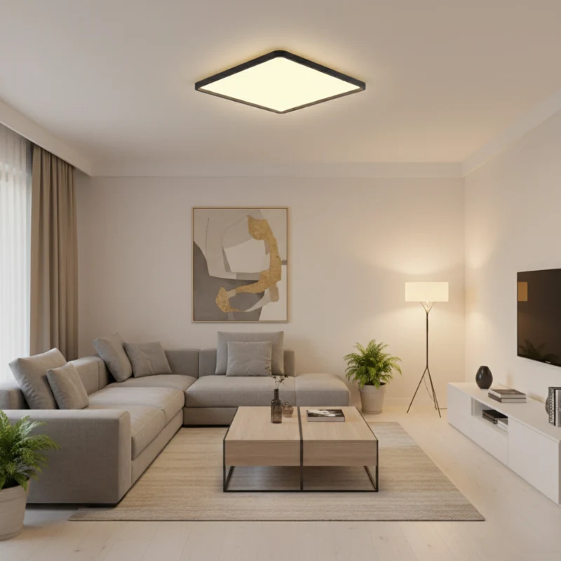 Euroselle LED Square Ceiling Light Flush Mount, Energy Efficient