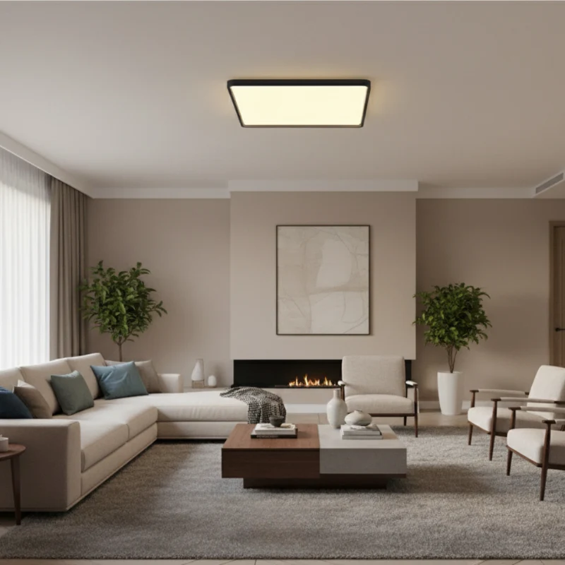 Euroselle LED Square Ceiling Light Flush Mount, Energy Efficient