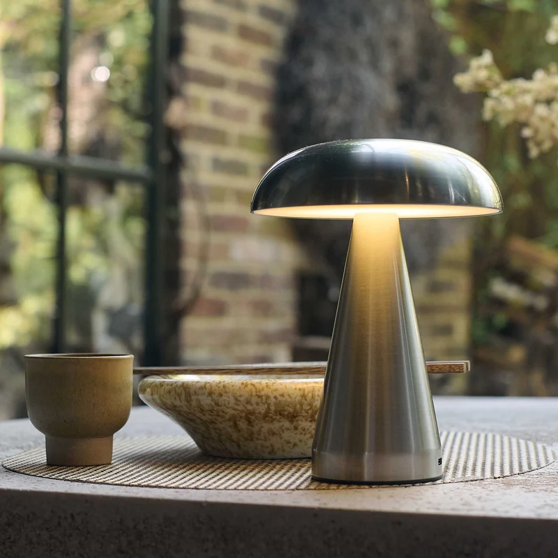 Euroselle Retro Metal Table Lamp With USB Rechargeable LED Bedside Reading Light