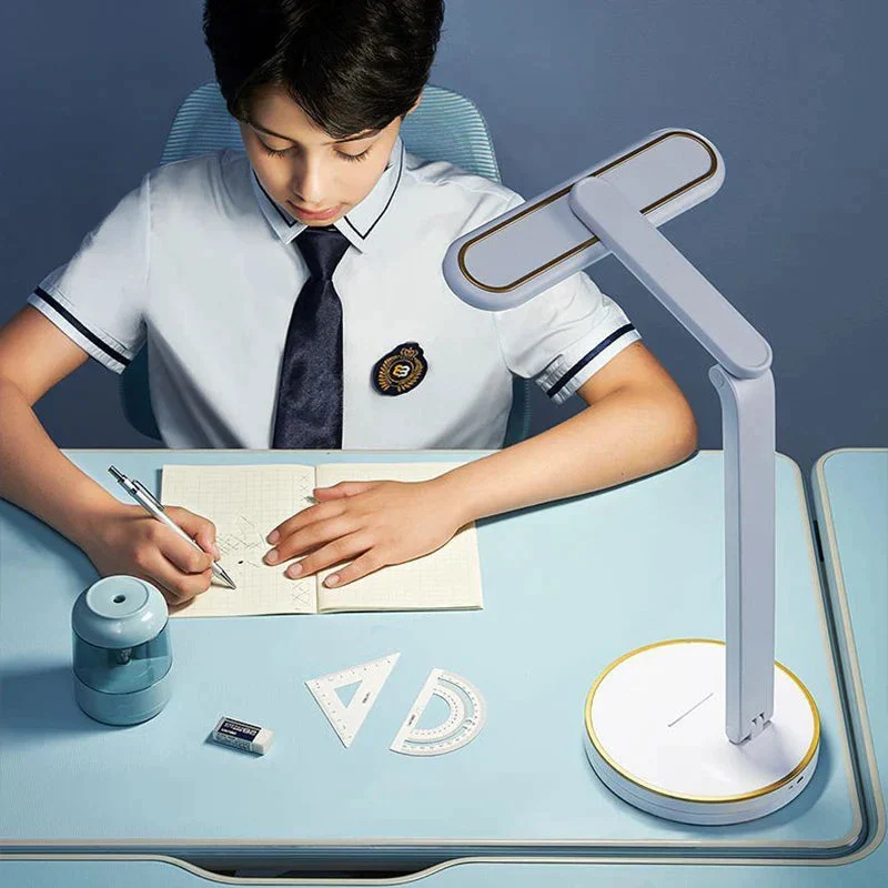 Euroselle LED Clock Table Lamp With Touch Switch, Modern Design