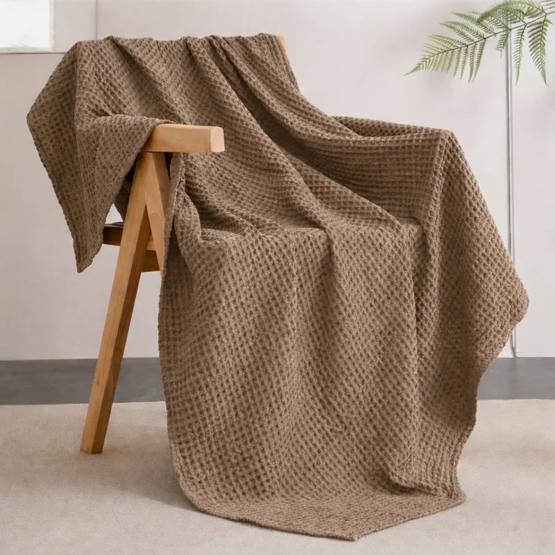 Euroselle Cozy All-Season Lightweight Waffle Throw Blanket