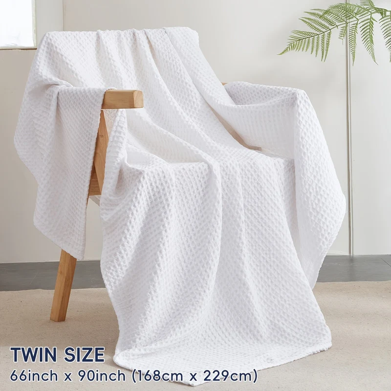Euroselle Cozy All-Season Lightweight Waffle Throw Blanket