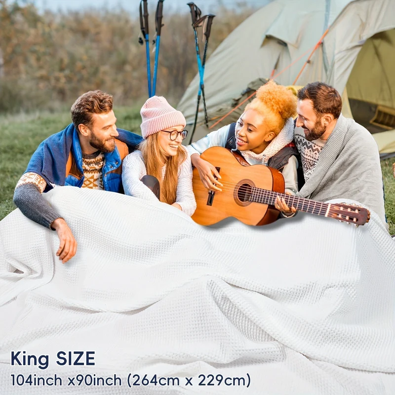 Euroselle Cozy All-Season Lightweight Waffle Throw Blanket