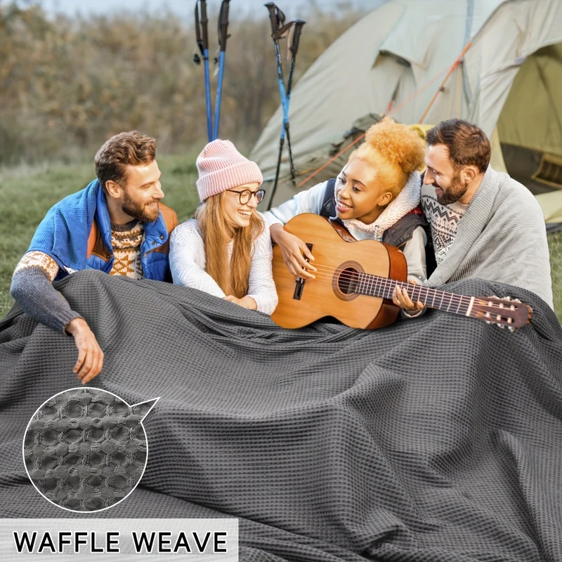 Euroselle Cozy All-Season Lightweight Waffle Throw Blanket