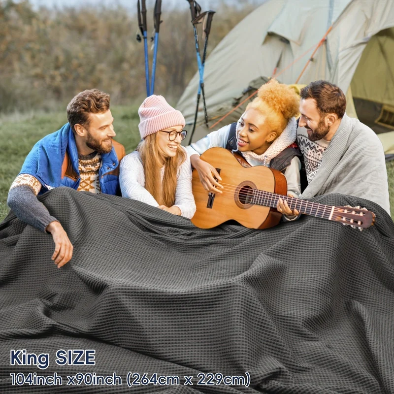 Euroselle Cozy All-Season Lightweight Waffle Throw Blanket