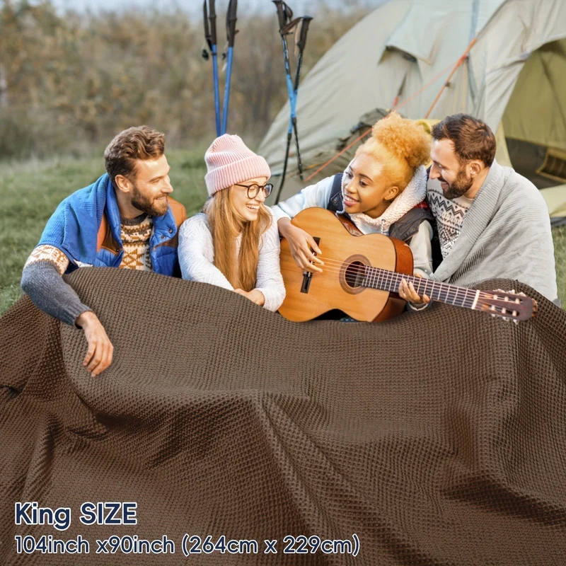 Euroselle Cozy All-Season Lightweight Waffle Throw Blanket