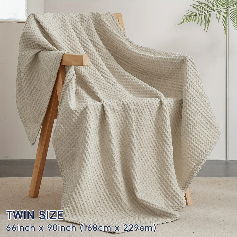 Euroselle Cozy All-Season Lightweight Waffle Throw Blanket