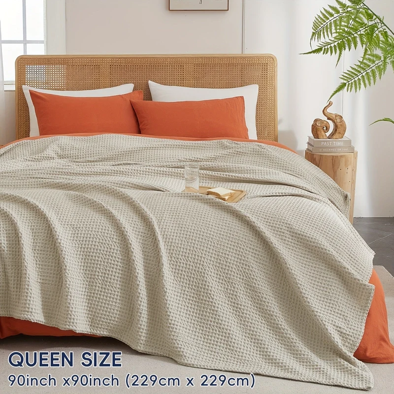 Euroselle Cozy All-Season Lightweight Waffle Throw Blanket