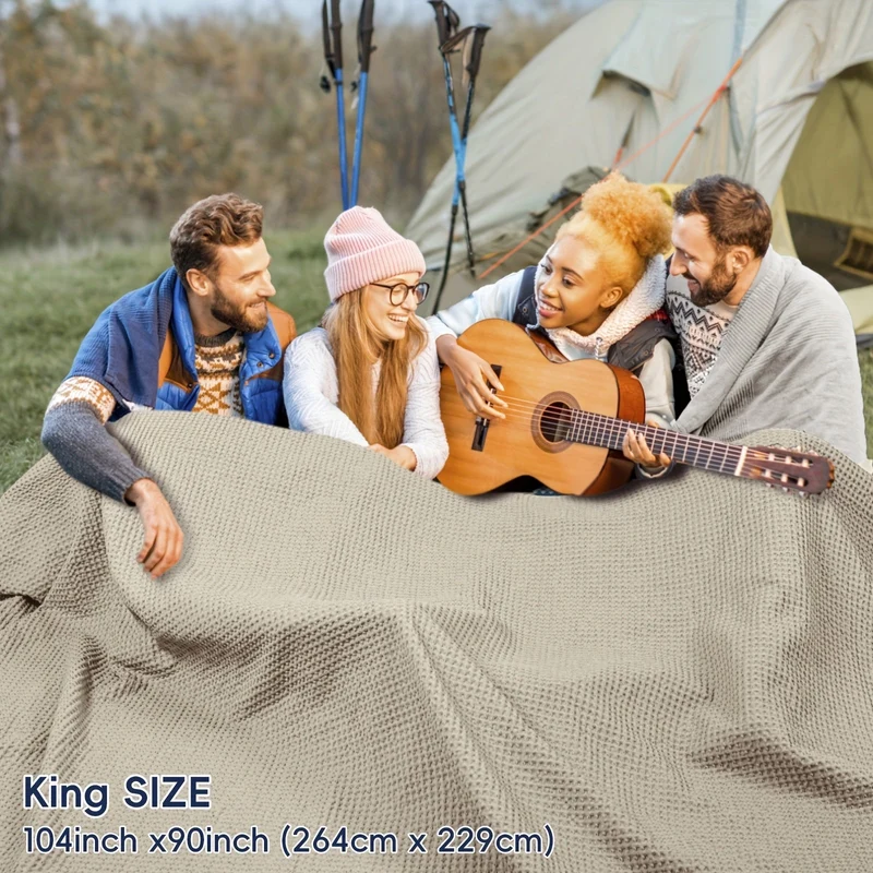 Euroselle Cozy All-Season Lightweight Waffle Throw Blanket