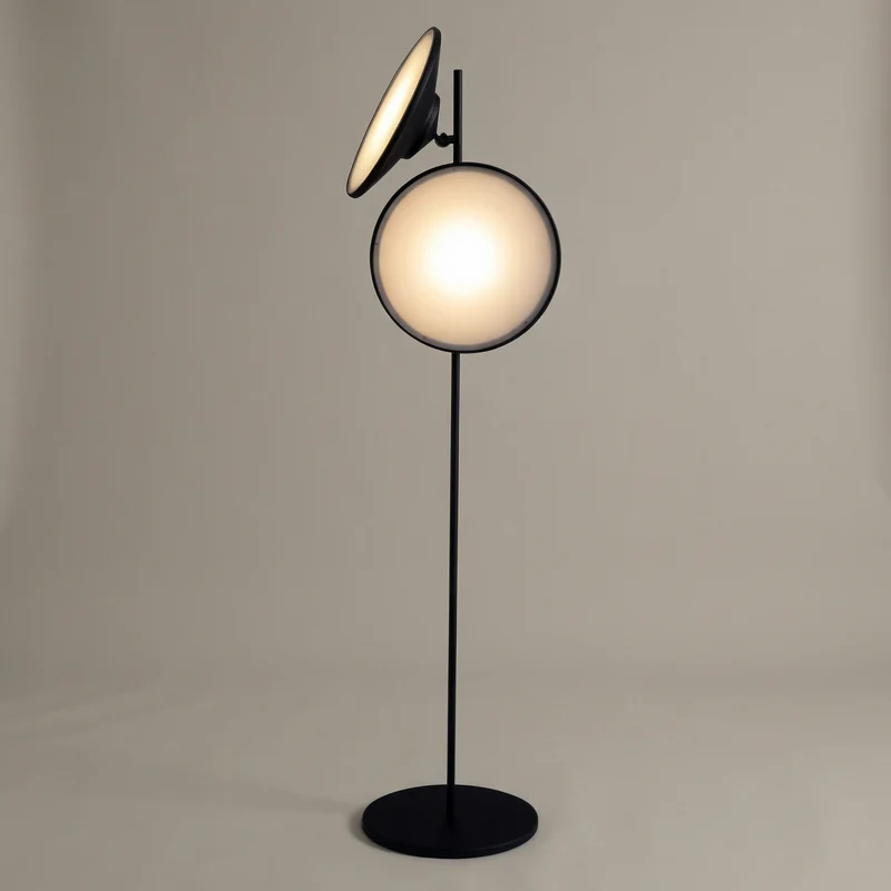 Euroselle Minimalist Black LED Floor Lamp For Modern Spaces