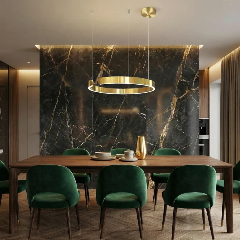 Luma Circle LED Pendant Light for Modern Living Rooms by Euroselle