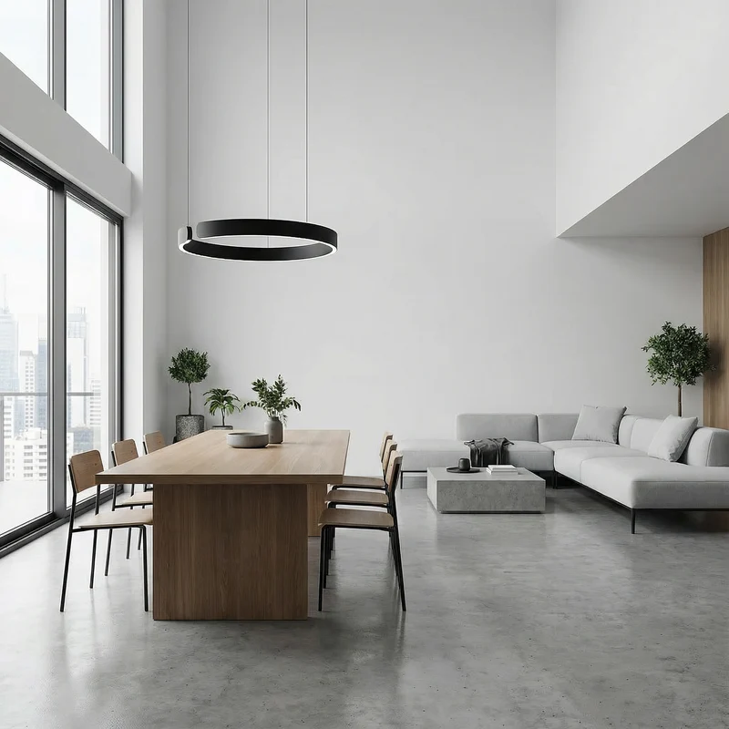 Luma Circle LED Pendant Light for Modern Living Rooms by Euroselle