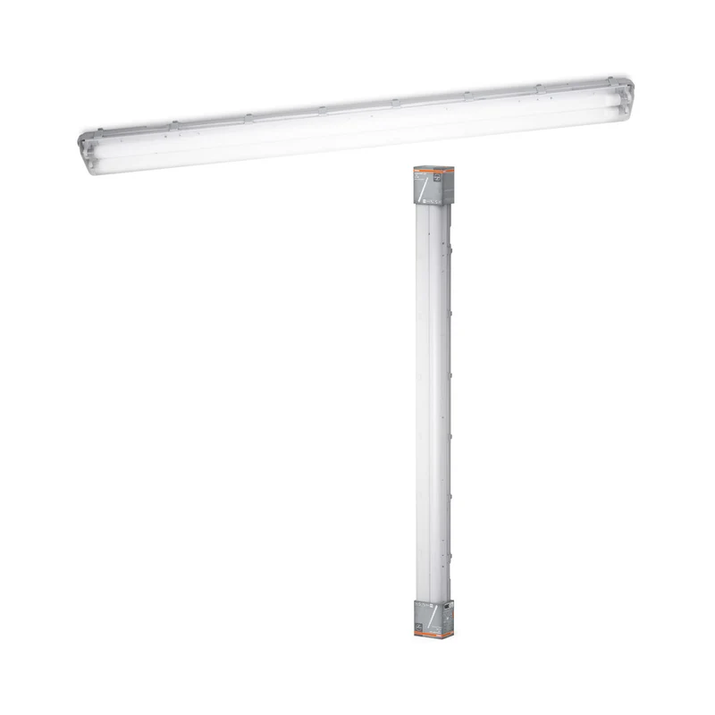 OSRAM SubMARINE LED Feuchtraum-Leuchte, Kaltweiß, 1565 mm x 115,0 mm x 86,0 mm, mit 2x Wechselbaren Led Röhren 1,5m Länge