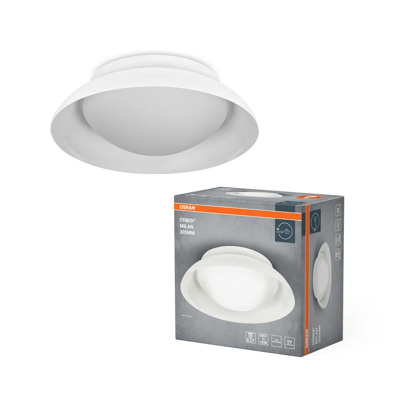OSRAM ORBIS MILAN Deckenleuchte 305mm, weiß, 2xE27