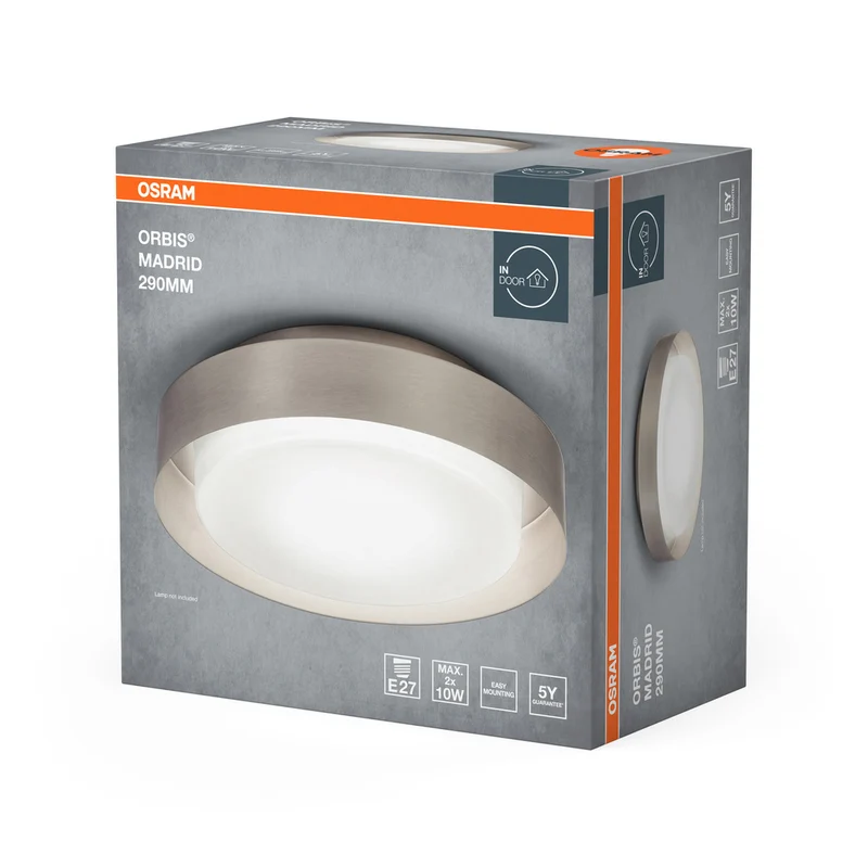 OSRAM ORBIS MADRID Deckenleuchte 290mm, Nickel, E27