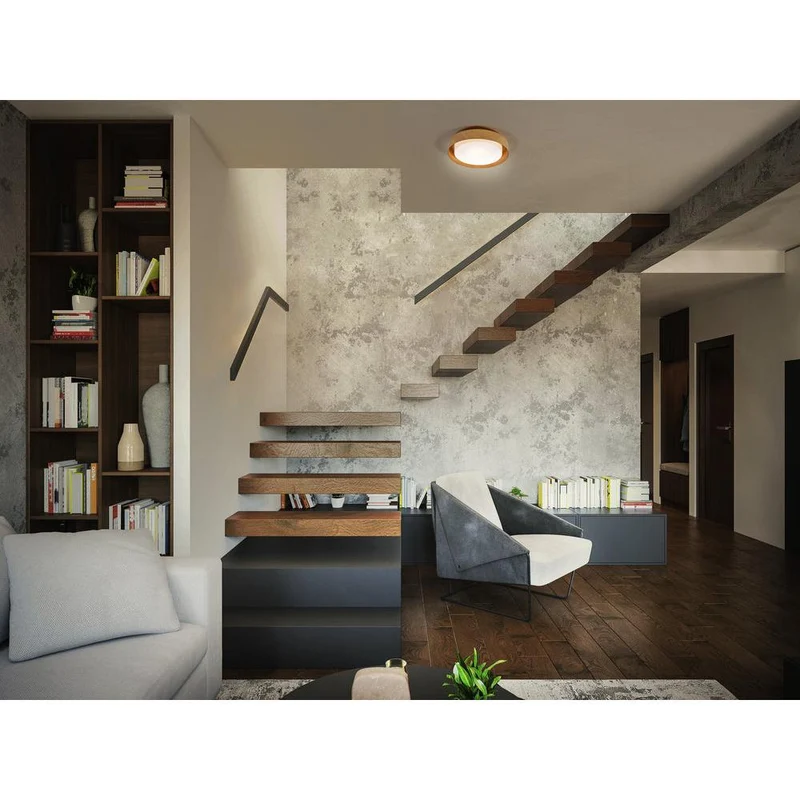 OSRAM ORBIS MADRID Deckenleuchte 290mm, holzfarben, E27