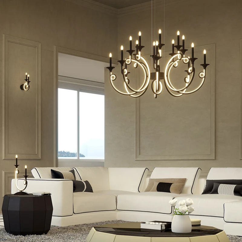 LED-Kronleuchter Chateau 16-flammig