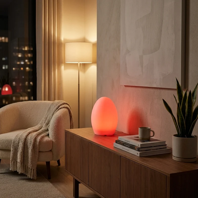Euroselle LED Night Lamp With 16-Colour Lights, USB Rechargeable, Remote Control