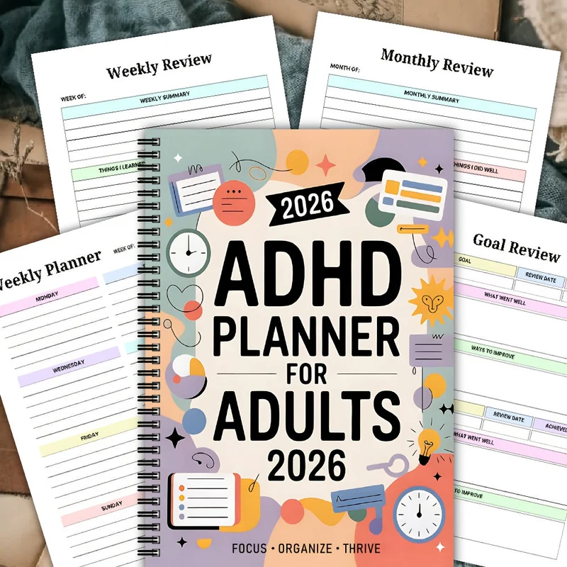 FOCUSVAULT 2026 Exclusive ADHD Planner Structured Daily And Weekly Productivity Journal Euroselle