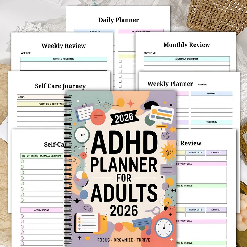 FOCUSVAULT 2026 Exclusive ADHD Planner Structured Daily And Weekly Productivity Journal Euroselle