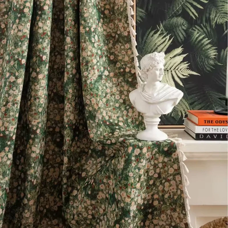 Euroselle Vintage Floral Tapestry Curtain For Elegant Living Spaces