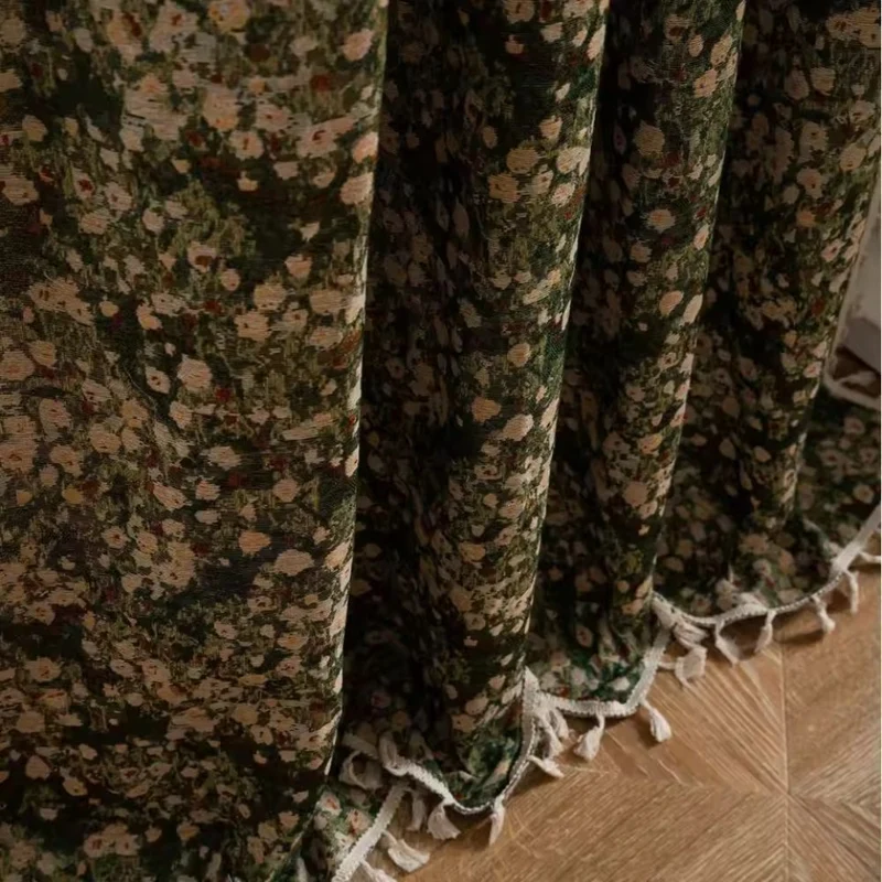 Euroselle Vintage Floral Tapestry Curtain For Elegant Living Spaces