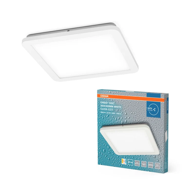 OSRAM ORBIS Disc Badezimmer Deckenleuchte 30x30cm 22W IP44 weiß