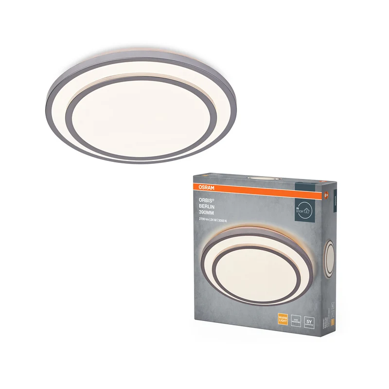 OSRAM ORBIS BERLIN Deckenleuchte, silber, 24W, 2700lm