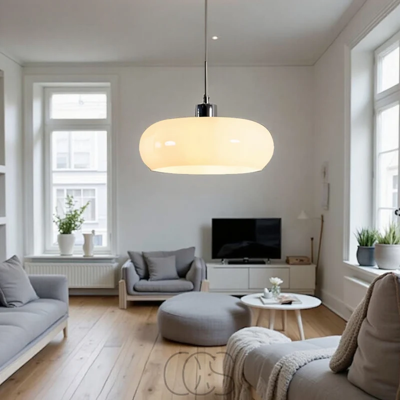 Nordic Retro Mouth-Blown Glass Pendant Lamp Euroselle