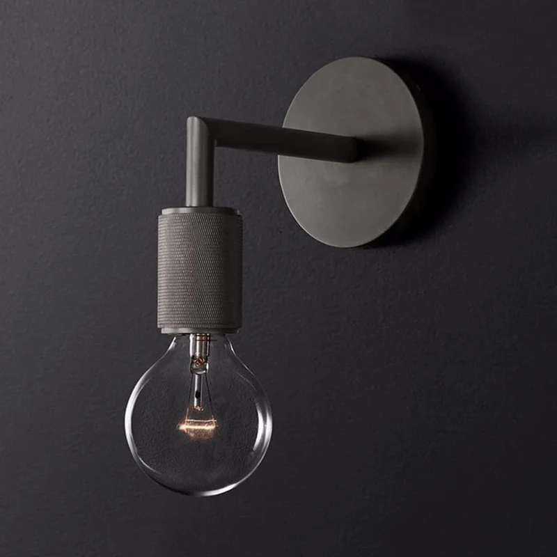 Euroselle Metal Wall Sconce With Adjustable Angle Indoor Light Fixture