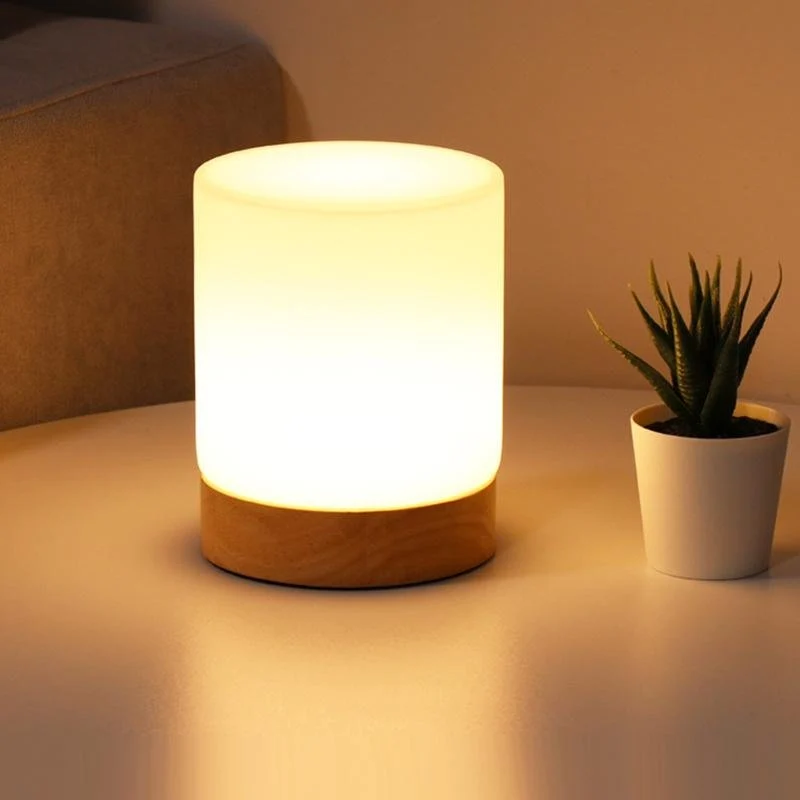 Mini Glass Table Lamp With 360 Degree Illumination For Nightstands Euroselle