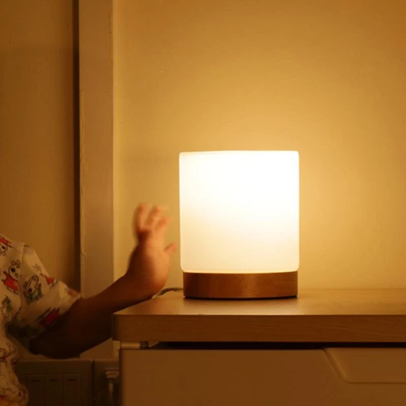 Mini Glass Table Lamp With 360 Degree Illumination For Nightstands Euroselle