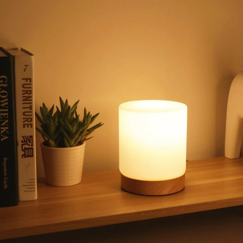Mini Glass Table Lamp With 360 Degree Illumination For Nightstands Euroselle