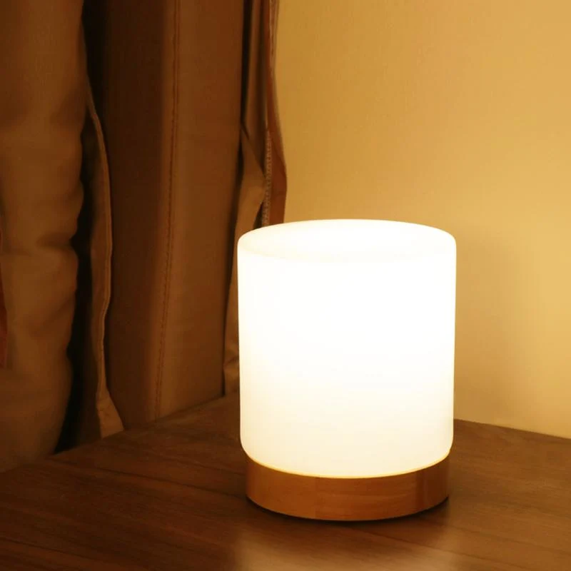 Mini Glass Table Lamp With 360 Degree Illumination For Nightstands Euroselle