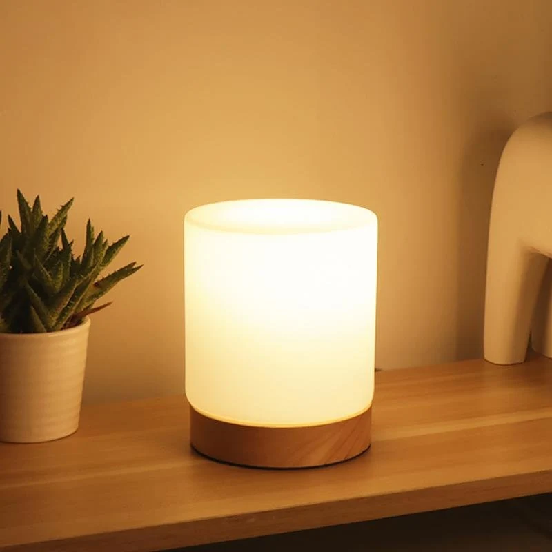 Mini Glass Table Lamp With 360 Degree Illumination For Nightstands Euroselle