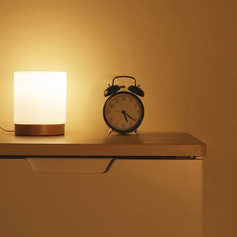 Mini Glass Table Lamp With 360 Degree Illumination For Nightstands Euroselle