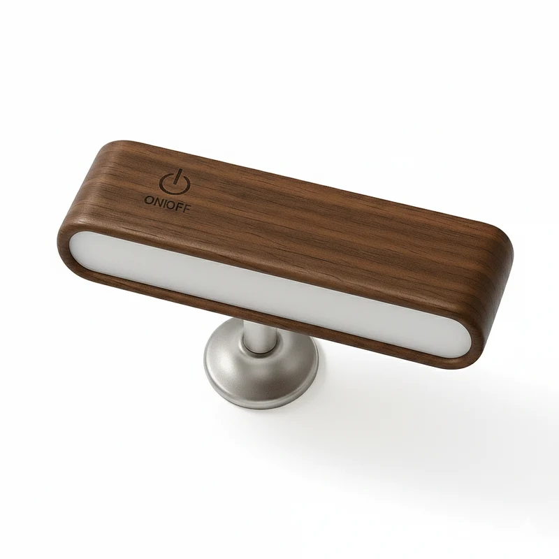 Wall Light LED Rechargeable Wood Magnetic 360 Degree Rotatable Euroselle