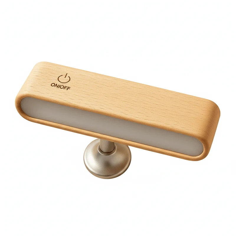 Wall Light LED Rechargeable Wood Magnetic 360 Degree Rotatable Euroselle