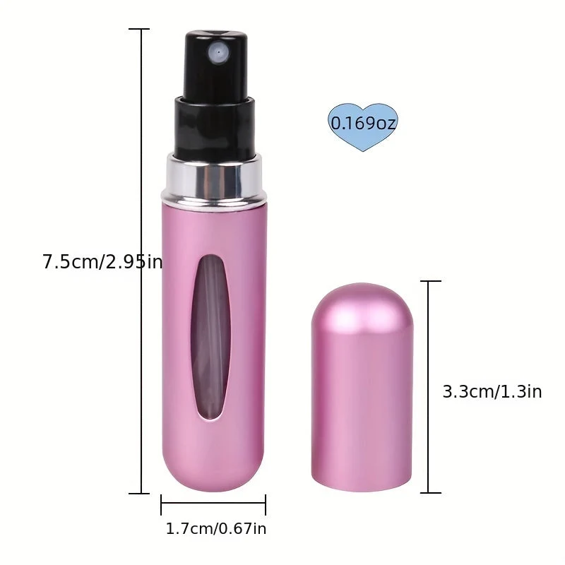 Euroselle AURAFLAIR Mini Portable Refillable Perfume Atomizer Aluminum Construction