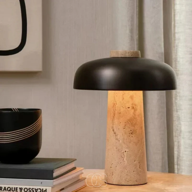 Euroselle Stone Finish Table Lamp For Modern Home Decor And Ambience