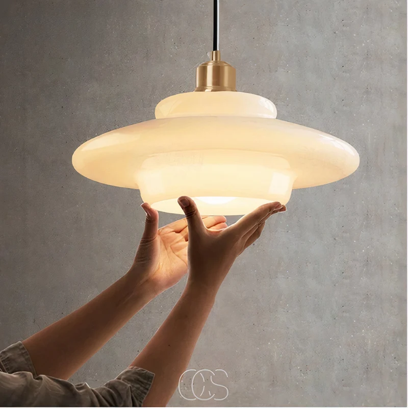 Perle Brass and Glass Pendant Light for Living Rooms by Euroselle