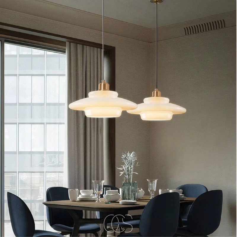 Perle Brass and Glass Pendant Light for Living Rooms by Euroselle