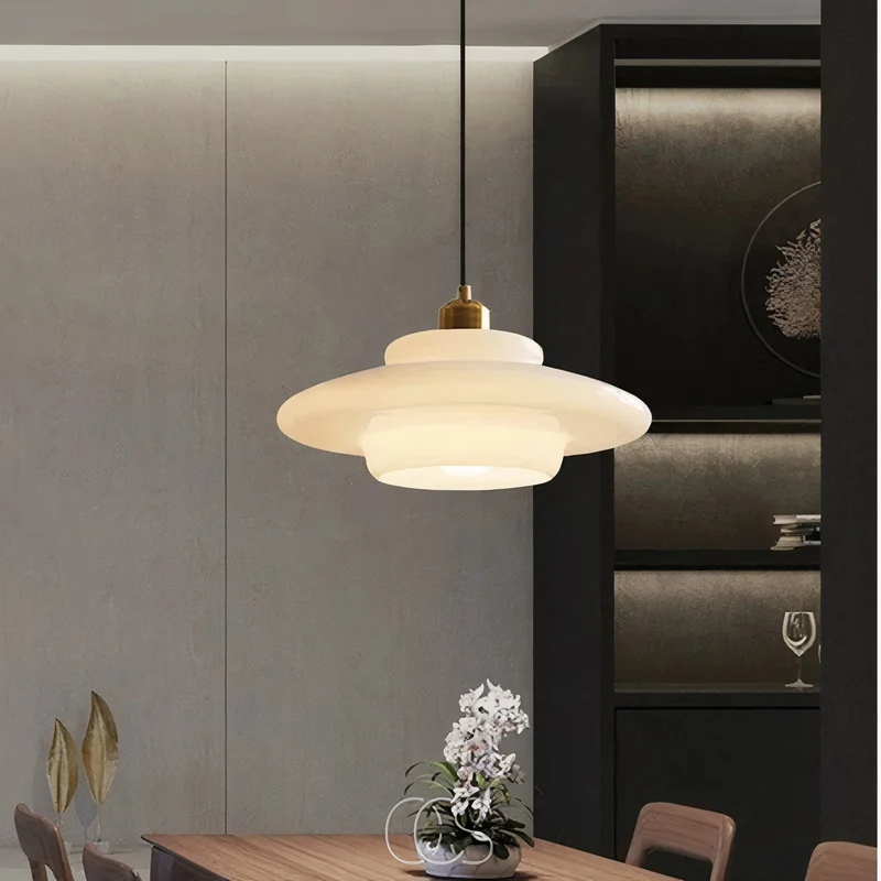 Perle Brass and Glass Pendant Light for Living Rooms by Euroselle